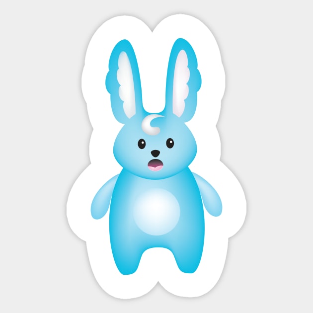 Surprised Rabbit Sticker by SWON Design